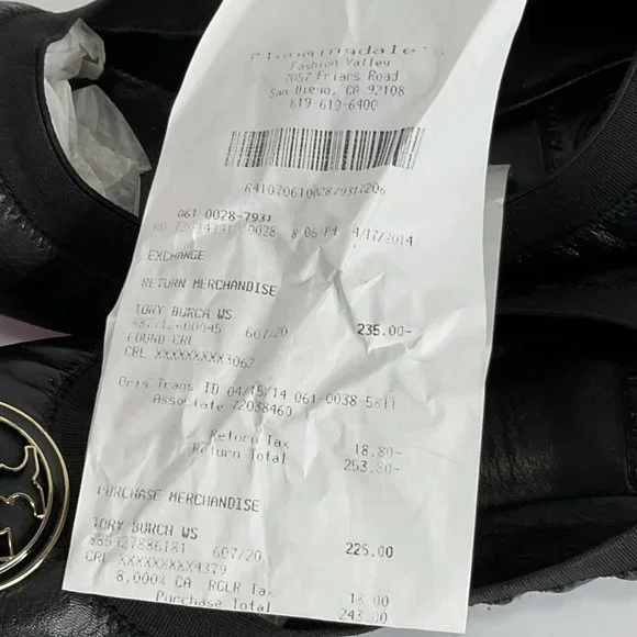 Tory Burch Shoes Womens Size 7.5 Black Caroline Mestico Slipper Soft Calf Flat - Picture 13 of 16